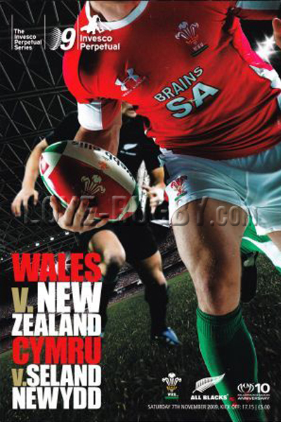 2009 Wales v New Zealand  Rugby Programme